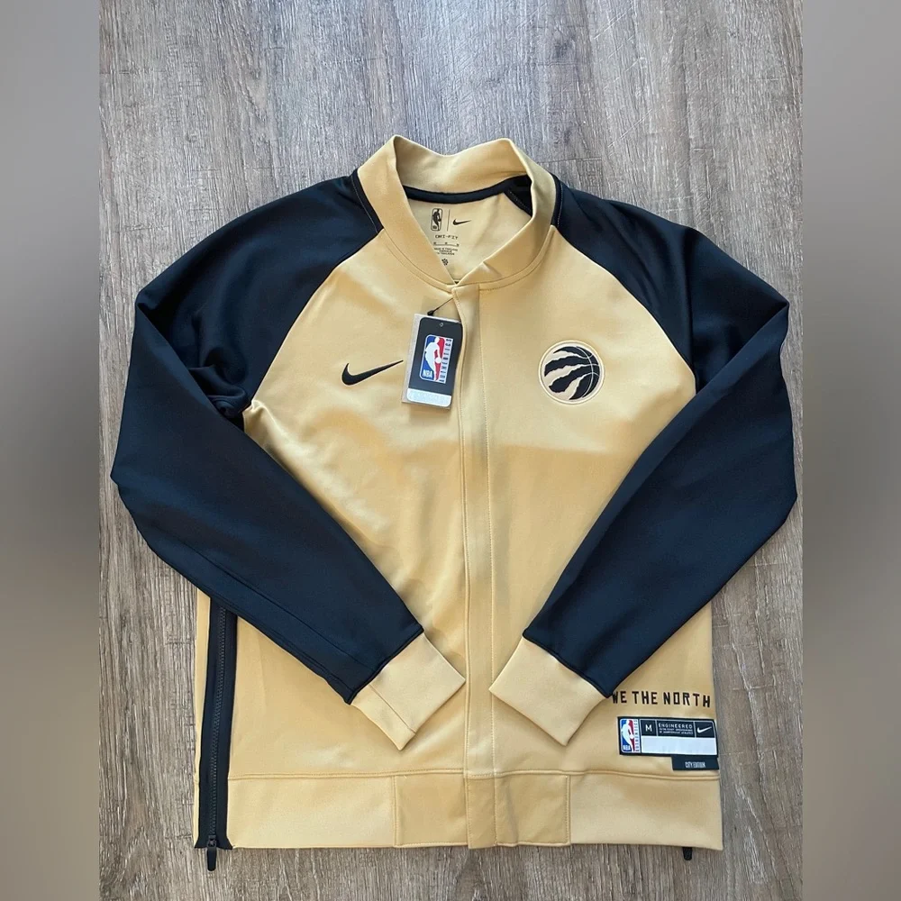 Nike Courtside City Edition Warm Up Jacket Toronto Raptors Lg Gold FB6717-745